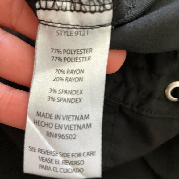 FIGS XS Purple Label Black Medical Tech Drawstring Pants Style #9121 - Picture 7 of 7